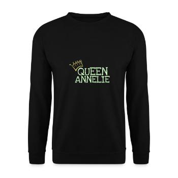 Vorname Annelie - Unisex Pullover - Schwarz - Vorne - Alina (178cm) & Michal (187cm)