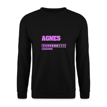 Agnès - Sweat-shirt Unisexe - noir - Devant - Alina (178cm) & Michal (187cm)
