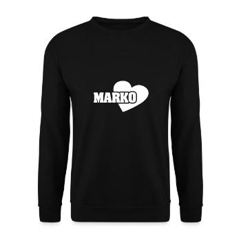Gold Marko - Unisex Pullover - Schwarz - Vorne - Alina (178cm) & Michal (187cm)