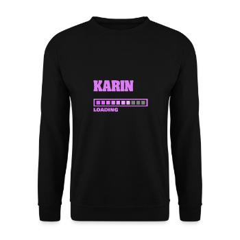 Gift for Karin - Unisex Sweatshirt - black - Front - Alina (178cm) & Michal (187cm)