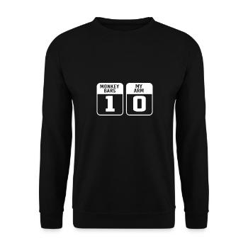 Broken Arm Bone Fracture - Unisex Sweatshirt - black - Front - Alina (178cm) & Michal (187cm)