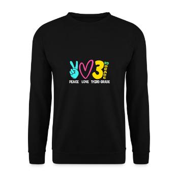 3rd Grade - Unisex Sweatshirt - black - Front - Alina (178cm) & Michal (187cm)