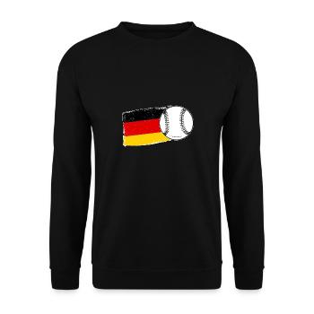 Baseball Player German Flag Baseball - Unisex Sweatshirt - black - Front - Alina (178cm) & Michal (187cm)