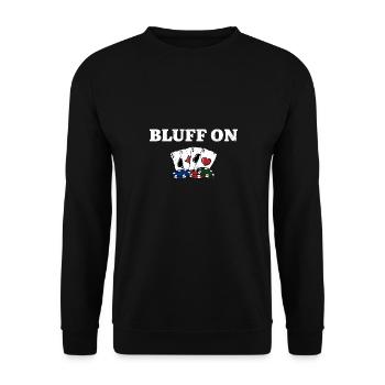 Bluff sur Gambler Casino Gambling Gaming Place - Sweat-shirt Unisexe - noir - Devant - Alina (178cm) & Michal (187cm)
