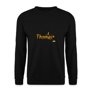 Thomas - Unisex Pullover - Schwarz - Vorne - Alina (178cm) & Michal (187cm)