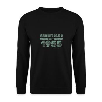 seit 1955 - Unisex Pullover - Schwarz - Vorne - Alina (178cm) & Michal (187cm)