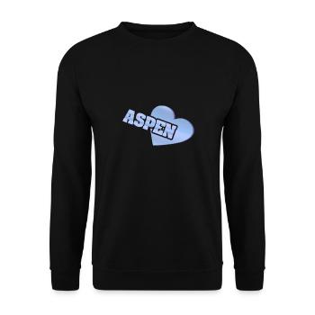 Love Aspen - Unisex Sweatshirt - black - Front - Alina (178cm) & Michal (187cm)