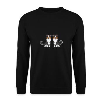 Miniature Australian Shepherd - Unisex Sweatshirt - black - Front - Alina (178cm) & Michal (187cm)