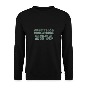 seit 2016 - Unisex Pullover - Schwarz - Vorne - Alina (178cm) & Michal (187cm)