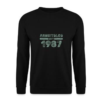 seit 1987 - Unisex Pullover - Schwarz - Vorne - Alina (178cm) & Michal (187cm)