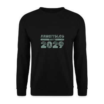 seit 2029 - Unisex Pullover - Schwarz - Vorne - Alina (178cm) & Michal (187cm)