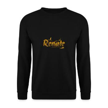 Vorname Renate - Unisex Pullover - Schwarz - Vorne - Alina (178cm) & Michal (187cm)