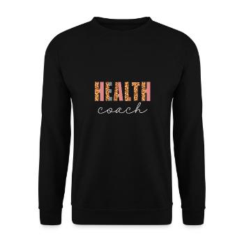 Coach Santé Nutritionniste Coach de Vie - Sweat-shirt Unisexe - noir - Devant - Alina (178cm) & Michal (187cm)