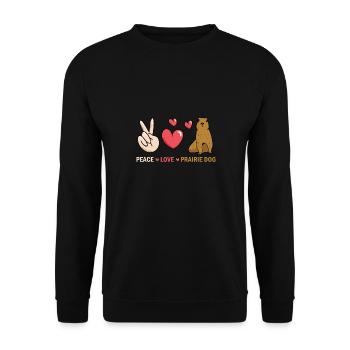 Chien de prairie - Sweat-shirt Unisexe - noir - Devant - Alina (178cm) & Michal (187cm)
