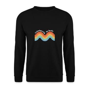 Jumelage avec mon meilleur ami Squad Twin - Sweat-shirt Unisexe - noir - Devant - Alina (178cm) & Michal (187cm)
