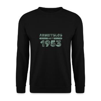 Arbeitslos 1953 - Unisex Pullover - Schwarz - Vorne - Alina (178cm) & Michal (187cm)