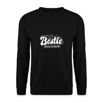 Bestfriend Matching She's My Co Teacher Bestie - Unisex Pullover - Schwarz - Vorne - Alina (178cm) & Michal (187cm)