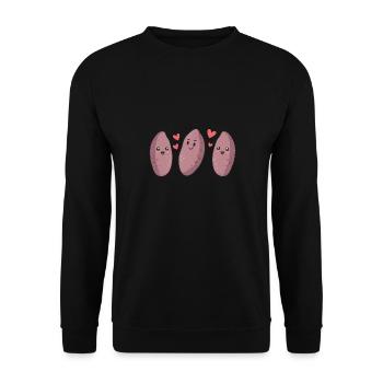 Légumes-racines de patates douces - Sweat-shirt Unisexe - noir - Devant - Alina (178cm) & Michal (187cm)
