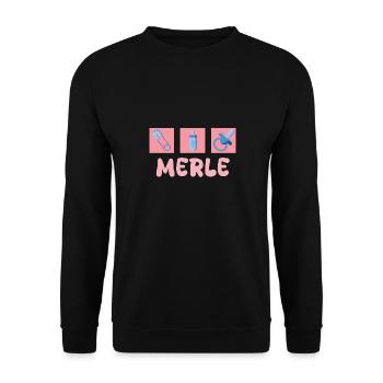 Pacifier Merle - Unisex Sweatshirt - black - Front - Alina (178cm) & Michal (187cm)