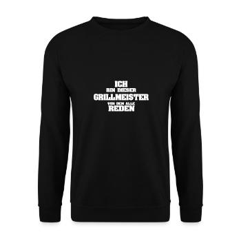 Grillmeister - Unisex Sweatshirt - black - Front - Alina (178cm) & Michal (187cm)