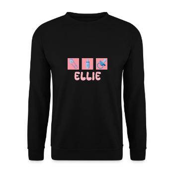 Gift for Ellie - Unisex Sweatshirt - black - Front - Alina (178cm) & Michal (187cm)