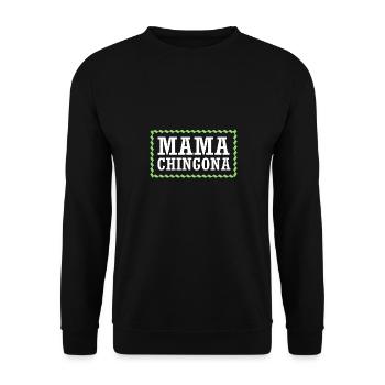 Latina Mom - Unisex Sweatshirt - black - Front - Alina (178cm) & Michal (187cm)