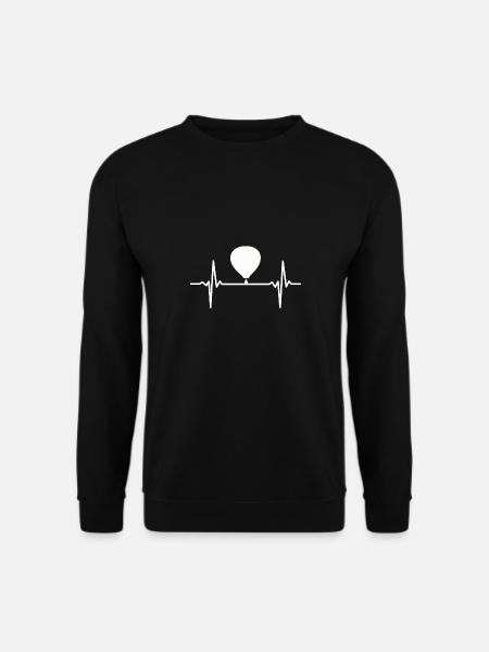 Heißluftballon Herzschlag - Unisex Pullover - Schwarz