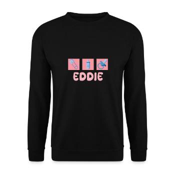Pacifier Eddie - Unisex Sweatshirt - black - Front - Alina (178cm) & Michal (187cm)