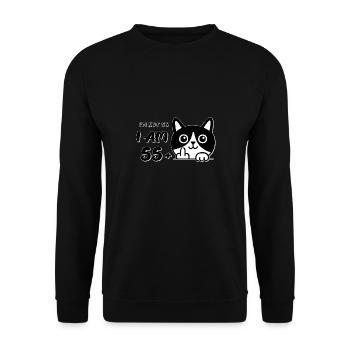 I'm Not 56, I Am 55 Plus 1 Middle Finger Cat Flip - Unisex Sweatshirt - black - Front - Alina (178cm) & Michal (187cm)