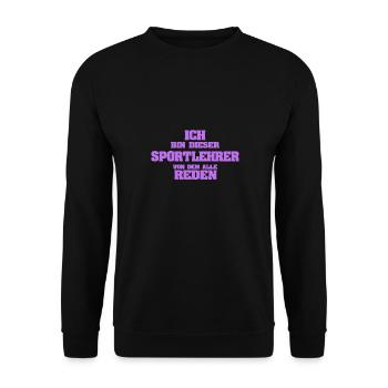 Physical education teacher as a profession - Unisex Sweatshirt - black - Front - Alina (178cm) & Michal (187cm)