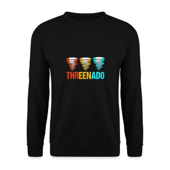 Tornado Birthday Children's Birthday Party - Unisex Sweatshirt - black - Front - Alina (178cm) & Michal (187cm)