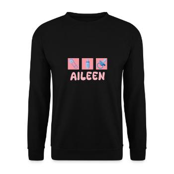 Schnuller Aileen - Unisex Pullover - Schwarz - Vorne - Alina (178cm) & Michal (187cm)
