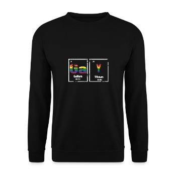 Periodic table - Unisex Sweatshirt - black - Front - Alina (178cm) & Michal (187cm)