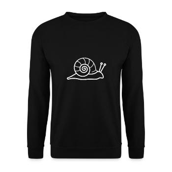 Schnecke - Unisex Pullover - Schwarz - Vorne - Alina (178cm) & Michal (187cm)