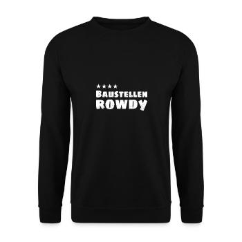 4-Sterne Baustellen Rowdy - Unisex Pullover - Schwarz - Vorne - Alina (178cm) & Michal (187cm)