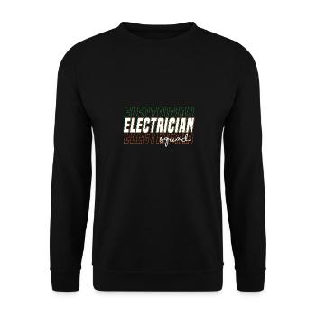 Electrician Squad Electro Worker Craftsman - Unisex Sweatshirt - black - Front - Alina (178cm) & Michal (187cm)