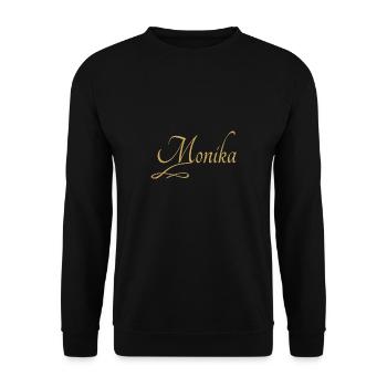 Vorname von Monika - Unisex Pullover - Schwarz - Vorne - Alina (178cm) & Michal (187cm)