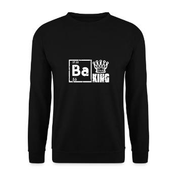 BAKING Cool Vintage Baking KING Designs T-Shirt - Unisex Sweatshirt - black - Front - Alina (178cm) & Michal (187cm)