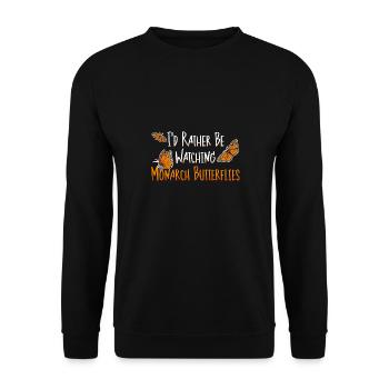 Monarque papillon monarque américain papillon monarque - Sweat-shirt Unisexe - noir - Devant - Alina (178cm) & Michal (187cm)