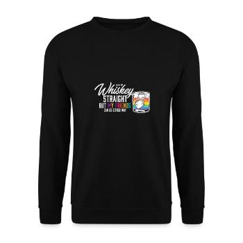 J’aime mon whisky hétéro égalité des sexes LGBT - Sweat-shirt Unisexe - noir - Devant - Alina (178cm) & Michal (187cm)