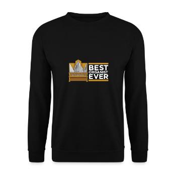 Organiste : organiste, organiste d’église, orgue - Sweat-shirt Unisexe - noir - Devant - Alina (178cm) & Michal (187cm)