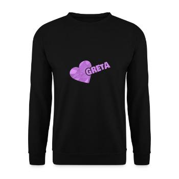 Princess for Greta Crown Crown - Unisex Sweatshirt - black - Front - Alina (178cm) & Michal (187cm)