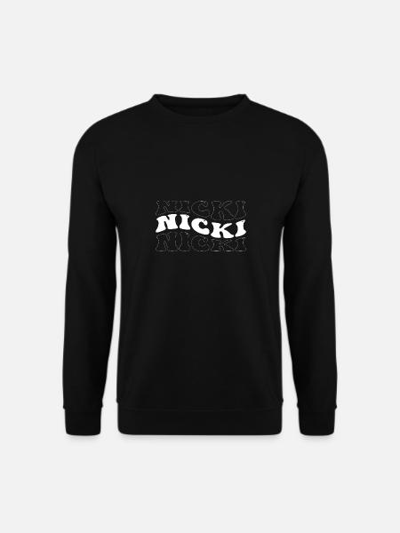 Lustige Nicki Groovy 4 Männer Frauen Cool Nicki Batikfarbe - Unisex Pullover - Schwarz