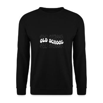 Funny Old School Groovy 4 Men Women Cool Old - Unisex Sweatshirt - black - Front - Alina (178cm) & Michal (187cm)