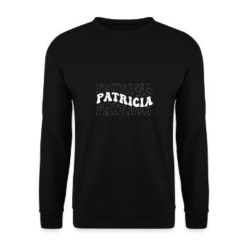 Funny Patricia Groovy 4 Men Women Cool Patricia - Unisex Sweatshirt - black - Front - Alina (178cm) & Michal (187cm)