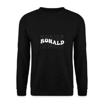 Funny Ronald Groovy 4 Men Women Cool Ronald Tie - Unisex Sweatshirt - black - Front - Alina (178cm) & Michal (187cm)