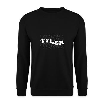 Drôle Tyler Groovy 4 Hommes Femmes Cool Tyler Tie Dye - Sweat-shirt Unisexe - noir - Devant - Alina (178cm) & Michal (187cm)