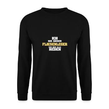 Cadeau pour carreleur - Sweat-shirt Unisexe - noir - Devant - Alina (178cm) & Michal (187cm)