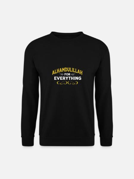 Muslim Islam Muslima Eid Mubarak Alhamdulillah - Unisex Pullover - Schwarz