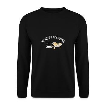 Leopardgecko Reptil Haustier Gecko - Unisex Pullover - Schwarz - Vorne - Alina (178cm) & Michal (187cm)